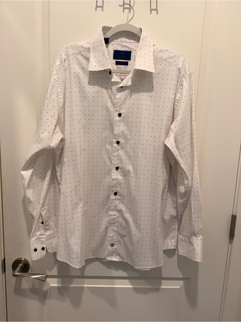 David Donahue Performance
Trim Fit White Long Sleeve Dress Shirt 17,5